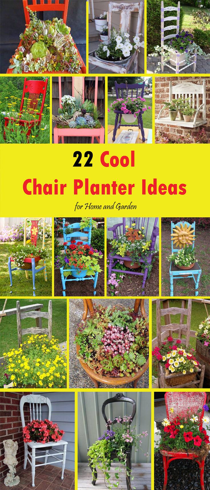 22 Cool Chair planter ideas pin1