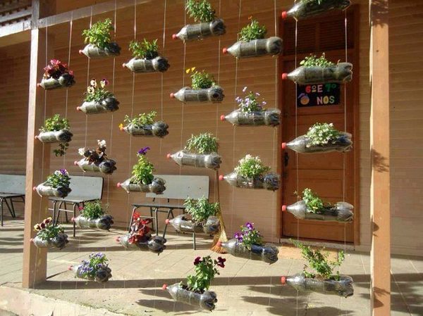 plastic bottle vertical garden